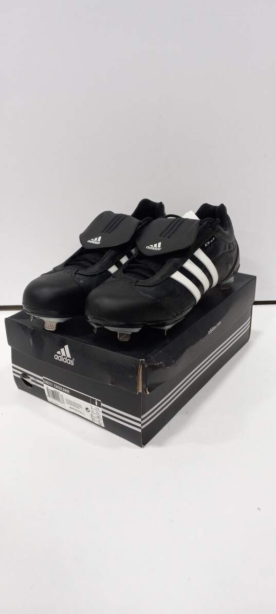 Adidas Excelsior Cleats Size 12 Black and White IOB image number 1