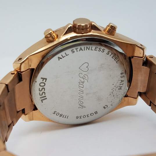 Fossil BQ 3036 35mm Rose Gold Watch 92g image number 4