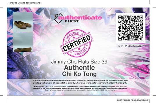 Authentic Jimmy Choo Tan Cap Toe Flats W 9 image number 11
