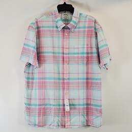 Brooks Brothers Men Pink Plaid Button Up XL NWT