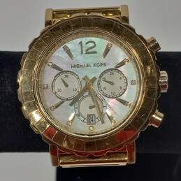 Women's Michael Kors Lillie Chronograph Quartz Crystal Champagne Dial Watch MK5789