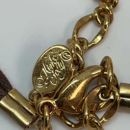 Designer Kirks Folly Gold-Tone Multi Strand Butterfly Pendant Necklace image number 4
