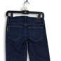 Womens Blue Denim Dark Wash 5 Pockets Design Bootcut Jeans Size 25 image number 4