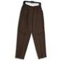 NWT Express Womens Brown Slash Pocket Straight Leg Dress Pants Size 9/10 image number 1