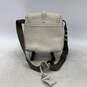 NWT Dooney & Bourke Womens Cream Leather Adjustable Strap Messenger Bag Purse image number 2