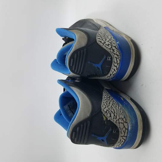 Air Jordan 3 Retro 'Sport Blue' Sneakers Men's Sz 10.5 Blk/Blue image number 4