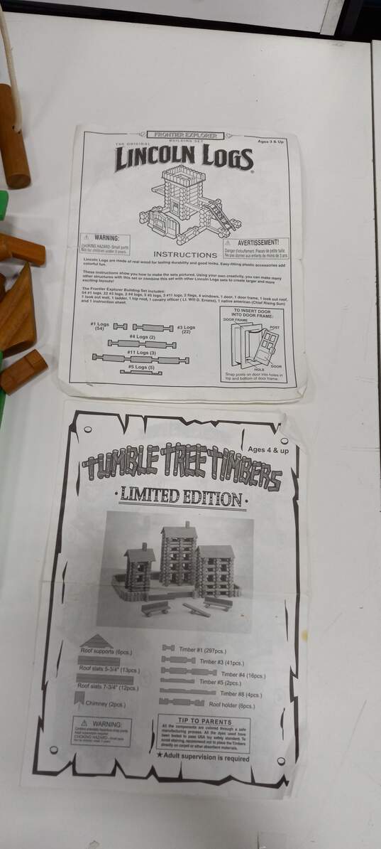 Vintage Tumble Tree Timbers Building Toys w/Case image number 2