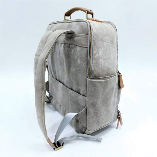 Kamrette Lyra Camera Tan Canvas Backpack w/ Dividers & Laptop Sleeve image number 2