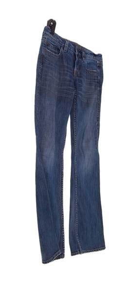 Womens Blue Denim Medium Wash 5 Pocket Design Stretch Bootcut Jeans Size 28/33 alternative image