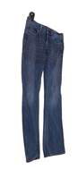 Womens Blue Denim Medium Wash 5 Pocket Design Stretch Bootcut Jeans Size 28/33 image number 2
