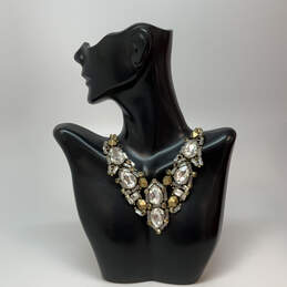 Designer Stella & Dot Gold-Tone Zora Crystal Cut Stone Statement Necklace