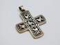 James Avery 925 Retired Birds & Flowers Cut Outs Cross Pendant 11.1g image number 1