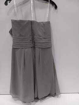 David's Bridal Gray Strapless Dress Size 14 NWT alternative image