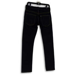 Womens Blue Dark Wash Stretch Pockets Regular Fit Skinny Leg Jeans Size 13/14 alternative image