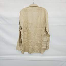 Men's Christian Dior Boutique Tan Linen Button Up L/S Shirt MN Size 16.5/42 alternative image