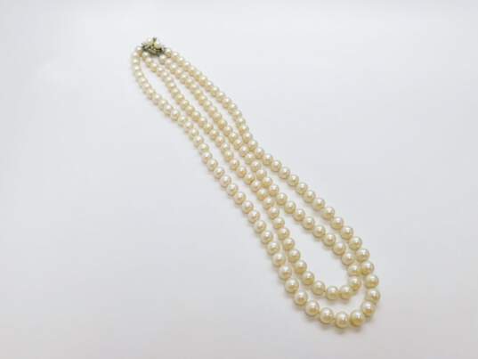 Vintage Icy Rhinestone & Faux Pearl Costume Jewelry 153.5g image number 6
