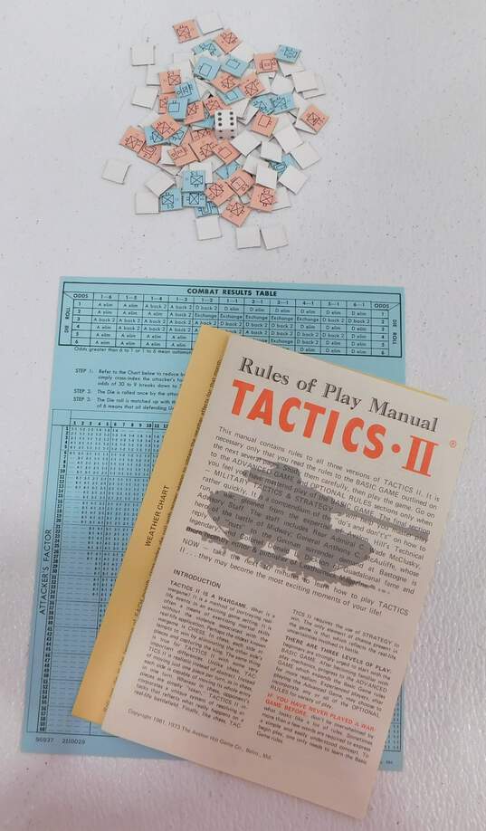 Vintage 1973 Avalon Hill Tactics II War Board Game image number 3