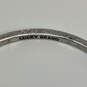Designer Lucky Brand Silver-Tone Crystal Cut Stone Classic Bangle Bracelet image number 4