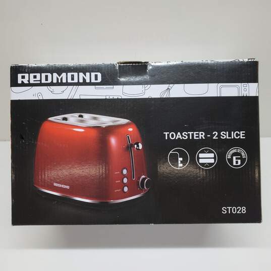Toaster Pink 2 Slice Retro Stainless Steel REDMOND STO28 UNTESTED image number 4
