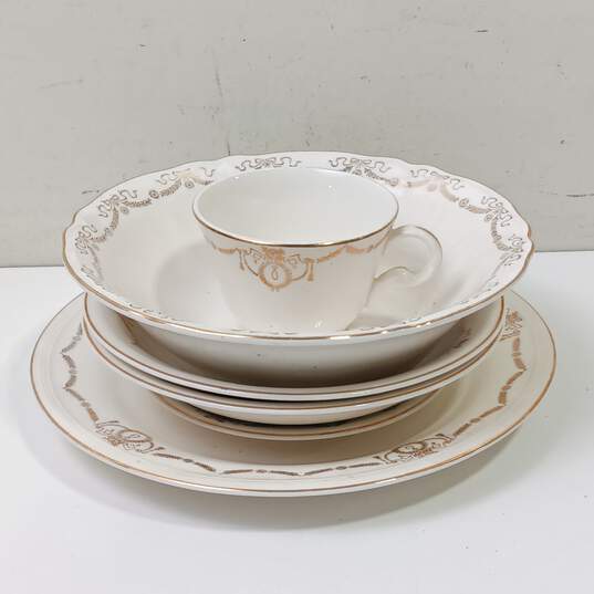 6pc Set of Edwin M. Knowles China Serving Dishes image number 1