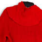 Womens Red Long Sleeve Turtle Neck Knitted Pullover Sweater Size Small image number 3