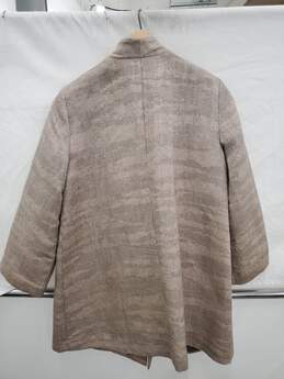 Women Eileen Fisher Enigma Jacquard Funnel Silk Blend Jacket Size-M alternative image