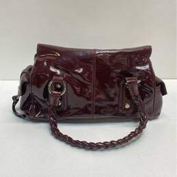 Francesco Biasia Brown Patent Leather Satchel Bag alternative image