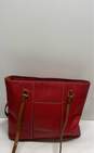 Dooney & Bourke Red Pebbled Leather Tote Bag image number 2