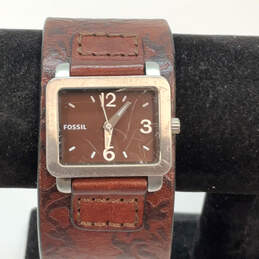 Designer Fossil Womens JR1008 Genuine Leather Adjustable Analog Wristwatch