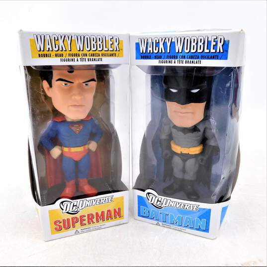 Funko Pop Wacky Wobbler DC Universe Batman & Superman IOB image number 1