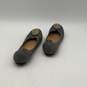 Womens Gray Leather Metal Logo Round Toe Slip On Ballet Flats Size 6.5 M image number 2