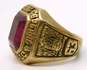 Vintage 10K Gold Faceted Ruby Class Ring 14.4g image number 4