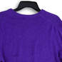 NWT Womens Purple Knitted Long Sleeve V-Neck Pullover Sweater Size Medium image number 4
