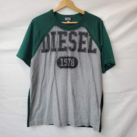 Diesel Gray and Green 1978 T-Shirt Size XXL image number 1