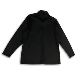 Mens Black 1/4 Zip Long Sleeve Mock Neck Activewear Pullover T-Shirt Sz 2XL alternative image