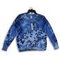 NWT Nic+Zoe Womens Blue Floral Horizon Petal Long Sleeve Pullover Sweater Size M image number 1