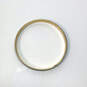 Designer J. Crew Gold-Tone Blue Enameled Round Shaped Bangle Bracelet image number 3