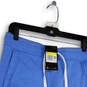 NWT Mens Blue Elastic Waist Drawstring Pockets Sweat Shorts Size Small image number 3