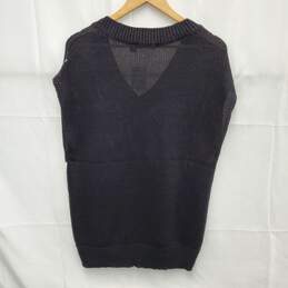 NWT RDI WM's V Neck Black Cotton Blend Knit Sleeveless Sweater Size S/P alternative image