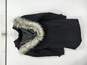New York & Company Black Coat w/ Faux Fur Trim Women's Size Large image number 2