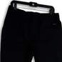 Womens Black Flat Front Elastic Waist Pull-On Ankle Pants Size Medium image number 4