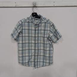 Men's Columbia Short-Sleeve Plaid Button-Up Shirt Sz L