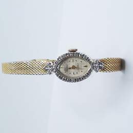 Nicolet 14k Gold & Diamond 17 Jewels Vintage Automatic Manual Wind Watch alternative image