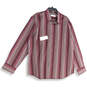 NWT Mens Purple Striped Long Sleeve Regular Fit Button-Up Shirt Size XL image number 1