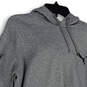 Womens Gray Long Sleeve Hi-Low Hem Stretch Pullover Hoodie Size Medium image number 3