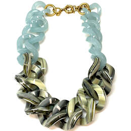 Designer J. Crew Gold-Tone Curb Link Chain Fashionable Collar Necklace alternative image