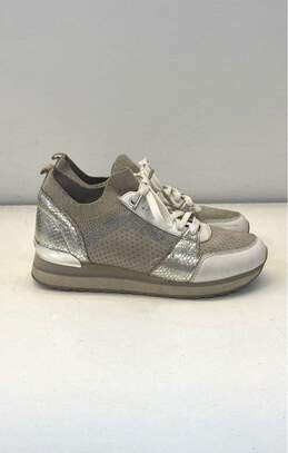 Michael Kors Women Billie Knit Trainer Fabric Aluminum Athletic Sneakers sz 6