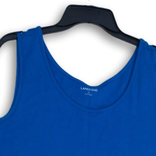 Lands' End Womens Blue Scoop Neck Sleeveless Pullover Tank Top Size Large image number 3