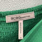 Womens Green V-Neck Short Sleeve Regular Fit Back-Zip Mini Dress Size XL image number 3