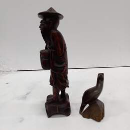 Set of Wooden Figures Old Man & Seagull alternative image